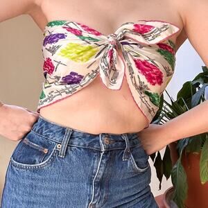 Vintage 1980s Silk Paint Splotch Scarf